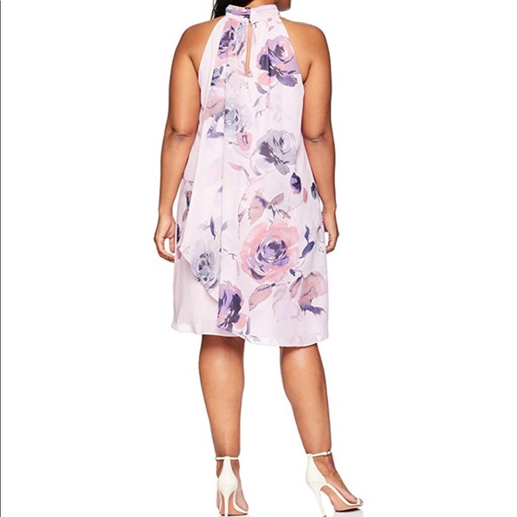 Women’s Dress Plus Size 18 Printed Overlay SL - Picture 2 of 3